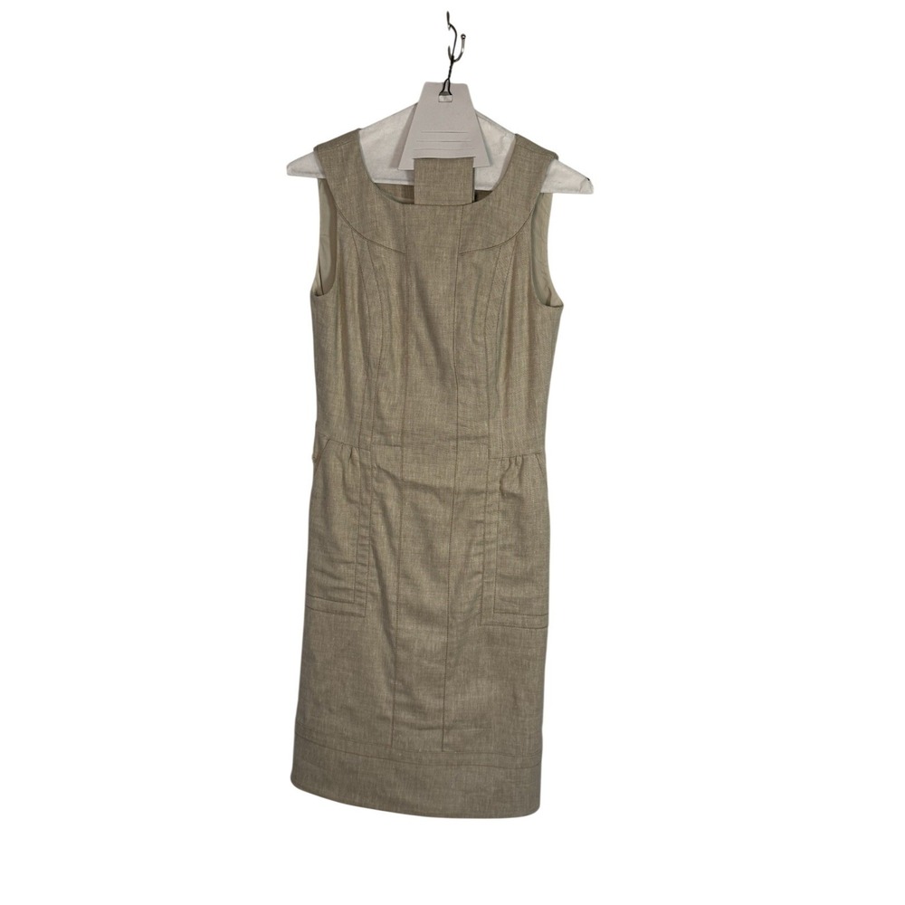 Etcetera Women's Dress tan belted size 0 sleeveless